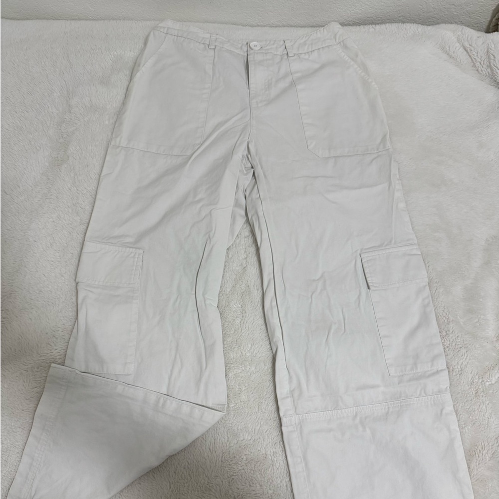 Princess Polly White Cargo Pants